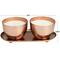 Jasmine Scented Candles in Hammered Copper Bowls Set